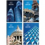 Тетрадь 80л., А5, клетка на гребне ArtSpace &quot;Путешествия. Architecture&quot;, глянц. лам., тверд. обложка
