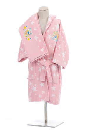 Халат+полотенце детские BARBIE STAR 5-6 розовый