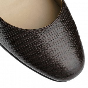 Коричневые туфли из натуральной кожи. Модель 2367 коричневый питон