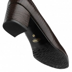 Коричневые туфли из натуральной кожи. Модель 2367 коричневый питон