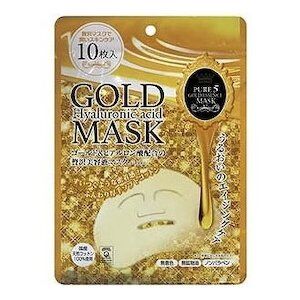 Japan Gals Маска с гиалуроновой кислотой "Gold Hyaluronic acid Mask", 10 шт.