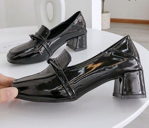 Туфли, каблук 5 см, черный