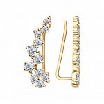 Серебряные серьги с фианитом