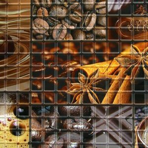 Панель ПВХ Мозаика "Аромат кофе", микс, 955х480