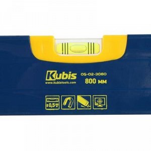Уровень KUBIS 05-02-3080, 800 мм, с ручками и магнитами