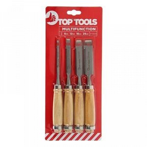 Стамески Top Tools, 6-24 мм, набор 4 шт.