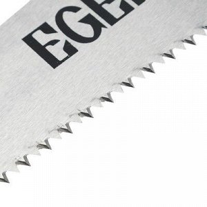 Японская ножовка EGER, косообразная, 380мм, зуб 2D, 7TPI, толщина 1мм, обрезин. рукоятка
