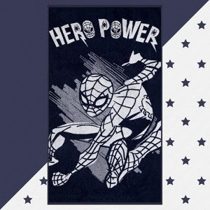 Полотенце маxровое "Hero power" Человек Паук, 70x130 см, 100% xлопок, 420гр/м2