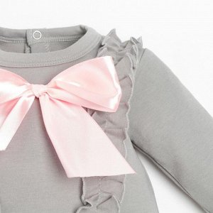 Комбинезон с бантиком для девочки «Крошка Я» BASIC LINE.