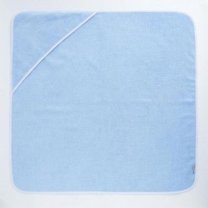 Полотенце-уголок махровый "Крошка Я" 85*85 см, цв.нежно-голубой, 100% хл, 320 г/м2