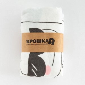 Пелёнка двухслойная Крошка Я "Крутыш"110*120 см, муслин , 70% бамбук, 30% хлопок