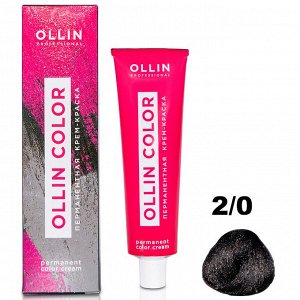Перманентная крем-краска для волос  COLOR 2/0 OLLIN 100 мл