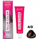 Перманентная крем-краска для волос  COLOR 4/0 Ollin 100 мл