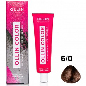 Перманентная крем-краска для волос  COLOR 6/0 OLLIN 100 мл
