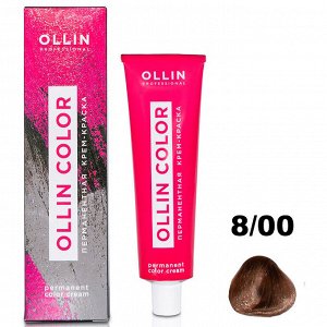 Перманентная крем-краска для волос  COLOR 8/00 OLLIN 100 мл