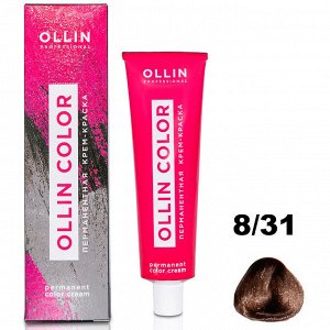 Перманентная крем-краска для волос  COLOR 8/31 OLLIN 100 мл