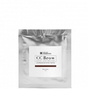 Хна для бровей темно-коричневая CC BROW Dark brown LUCAS в саше 5 гр
