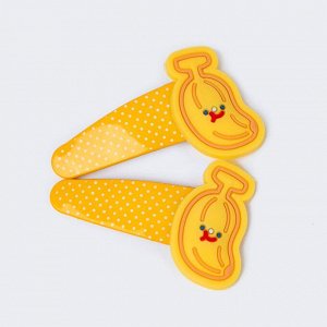 Комплект заколок из двух штук Accessory для девочки Цвет: желтый в ассортименте