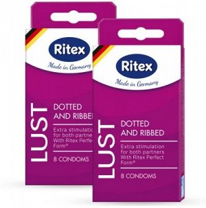 Презервативы "ritex lust № 8" (рифленые с пупырышками)