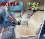 Накидки на сиденья премиум Алькантара полный комплект бежевый