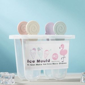 Форма для мороженого «Сладости», 12x11,5x12 см, 4 ячейки, цвет МИКС