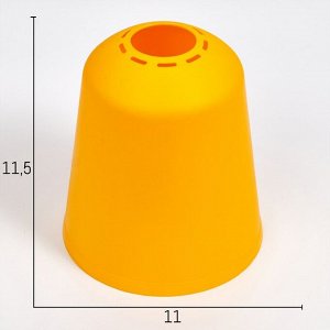 Плафон универсальный "Цилиндр"  Е14/Е27 желтый 11х11х12см