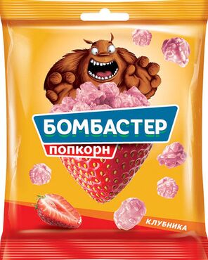 «Бомбастер», попкорн карамельный со вкусом клубники, 50 г
