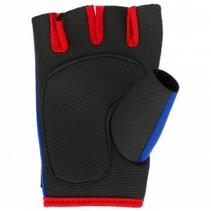 Перчатки спортивные, размер М, цвет синий/красный