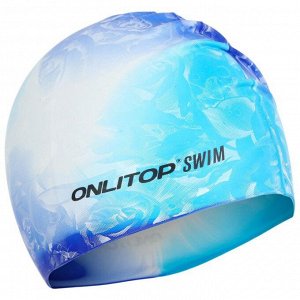 Шапочка для плавания взрослая силиконовая ONLITOP Swim, цвета микс, обхват 54-60 см