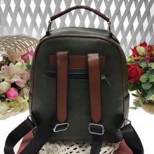 Модный рюкзак Asty из плотной эко-кожи цвета зелёный опал.