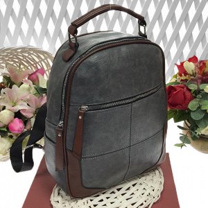 Модный рюкзак Asty из плотной эко-кожи графитового цвета.