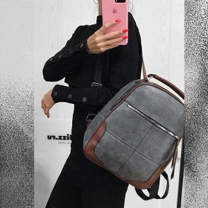 Модный рюкзак Asty из плотной эко-кожи графитового цвета.