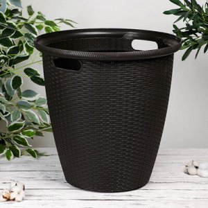 Кашпо со вставкой напольное Rattan, 50 л (27 л), цвет МИКС