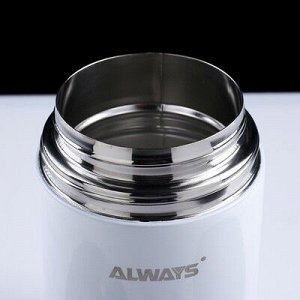 Термос для еды "Always", 800 мл, с ложкой, сохраняет тепло 12 ч, микс, 18х10.5 см