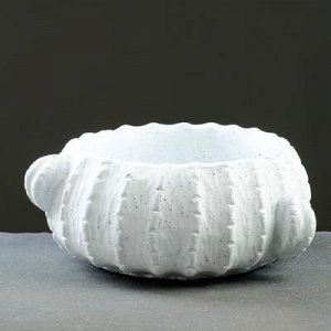 Кашпо керамическое "Кактус" белое 19*9см