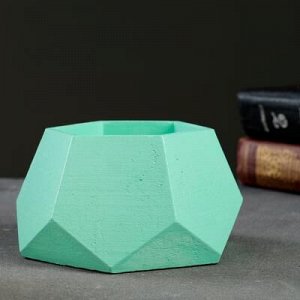 Кашпо Шестиугольник 13 х 7,5 см зелёный
