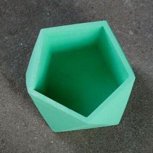 Кашпо Пятиугольник 9 х 6 см зелёный