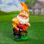 Садовая фигура &quot;Гном с лопатой и полотенцем&quot;, 12х15х30см, МИКС