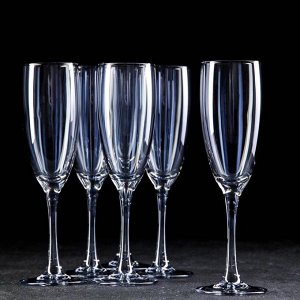 Набор бокалов для шампанского «Голубое небо», 170 мл, 6 шт