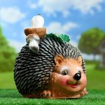 Садовая фигура &quot;Ежик с двумя грибами&quot; 24х17см
