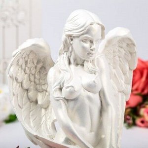 Статуэтка "Девушка-ангел", белая, 24 см
