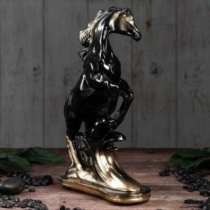 Сувенир "Конь на дыбах" 30 см, чёрный