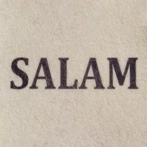 Шапка для бани и сауны "SALAM", с принтом, белая