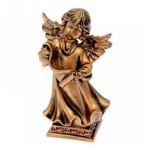 Статуэтка "Ангел с пергаментом" бронзовый цвет, 23 см