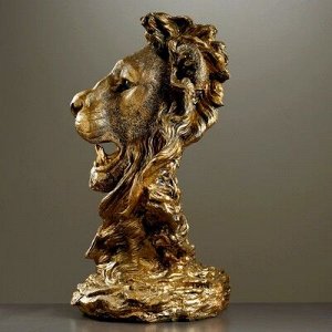 Фигура "Голова льва" огромная 43х33х68см бронза
