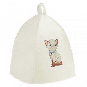 Банная шапка с детской термопечатью "Котёнок"