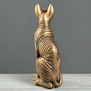 Сувенир "Кошка", золотистый цвет, 38 см