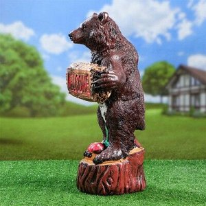 Садовая фигура "Медведь WELCOME", разноцветный, 52 см