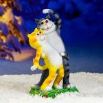 Садовая фигура&quot;Кошки Март на всегда&quot; 32х18х12см
