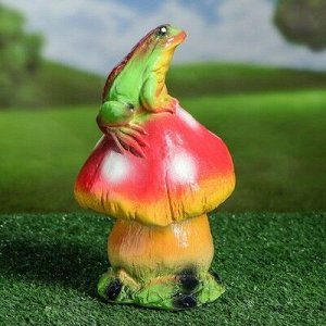 Садовая фигура &quot;Жаба на грибе&quot;, разноцветный, 22 см